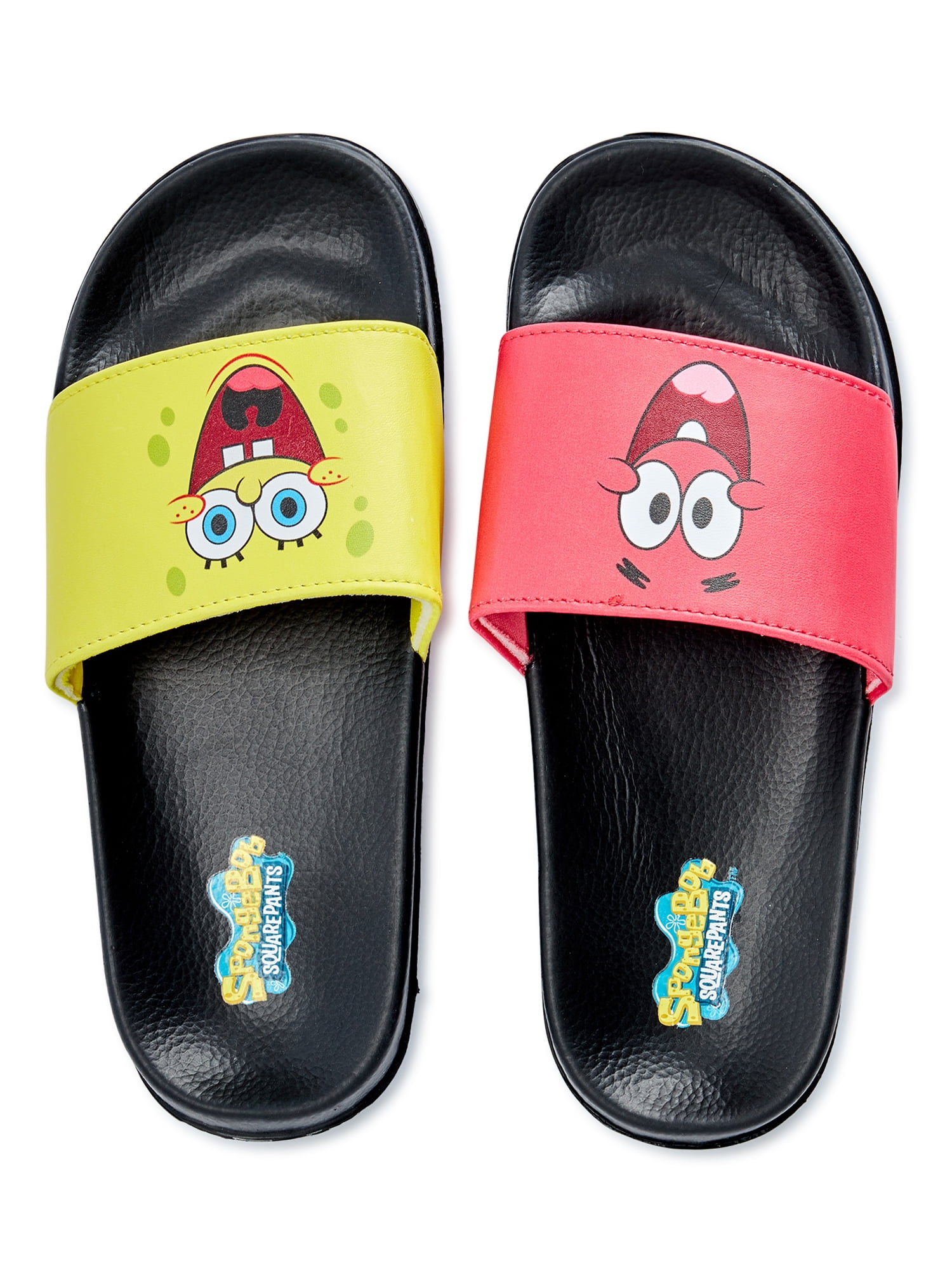 SpongeBob and Patrick Boy’s Slide Sandals - Walmart.com