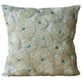 thumbnail image 1 of The HomeCentric Pillow Cover Zipper Ivory Throw Pillow Cover Ribbon Ivory Rose Flower Floral Theme Pillow Cover Pack of 2 20x20 inch (50x50 cm) Floral Pillow Cover Square - Ivory Roses, 1 of 4