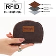 thumbnail image 4 of Wrangler Floral Tooling Small Keychain Wallet for Women RFID Blocking Credit Card Holder and Coin Purse, Coffee, 4 of 7