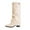 White, variant on Women's Suede Mid Calf Boots, Pointed Toe Strap Booties, Fashion Knee High Style for Fall and Winter Comfort