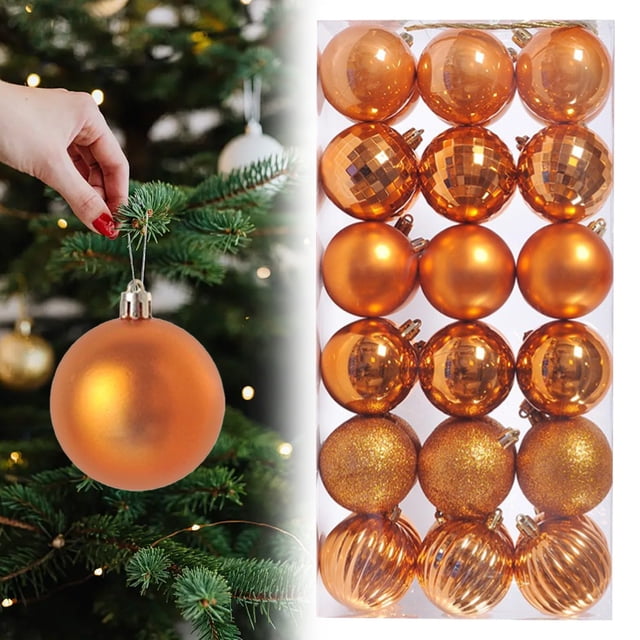 36Pcs Christmas Ornaments For Xmas Christmas Tree Plastic Christmas Ornaments Mini Shatterproof Christmas Tree Hanging Kit For Christmas Tree Wedding Party christmas hanging decorations inside