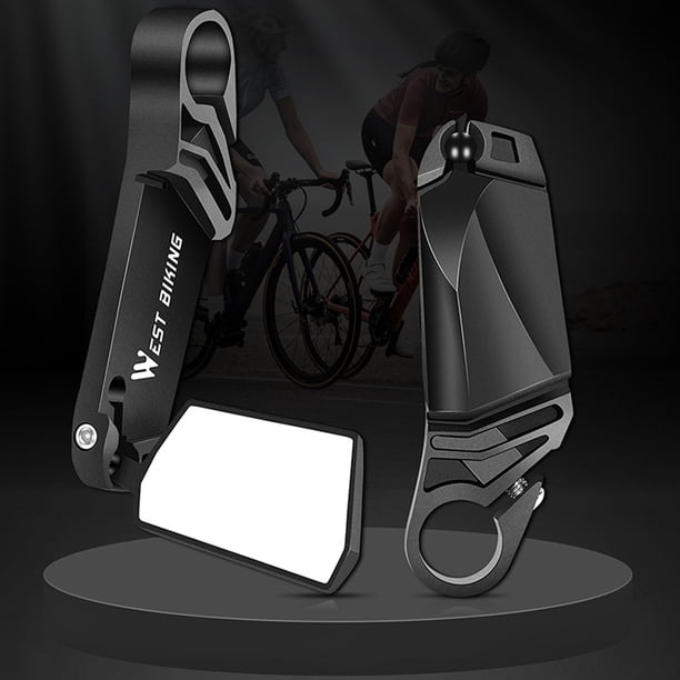 WEST BIKING Espejos de bicicleta Espejo retrovisor de ciclismo giratorio para bicicleta de montaña