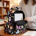thumbnail image 6 of Xixirimido Colorful Butterfly Floral Print 17" Kids Backpack for Boys & Girls Large School Bags with Multi Pockets Elementary Middle High School Student Bookbag, 6 of 8
