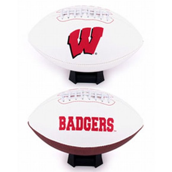 Wisconsin Badgers Full Size Embroidered Football