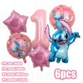 thumbnail image 1 of Disney Pink Stitch Birthday Party Decoration Lilo Stitch Happy Birthday Party Deco Supply Kit Tableware Background Balloon Set, 1 of 7