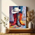 thumbnail image 6 of Qisvanset Cowboy Boots Hat Canvas Wall Art 15.75x11.81 INCHES, 6 of 8