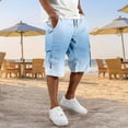 thumbnail image 2 of CONZONE Mens Cargo Shorts Gradient Color Straight Leg Cargo Shorts for Men Lightweight Relaxed Fit Outdoor Workout Shorts With Pockets, 2 of 5