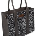 thumbnail image 3 of Wrangler Purse Medium Tote Bags for Women with Card Holder Wallet Designer Satchel Top-handle Handbags, Leopard-Light Grey, 3 of 7