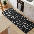 thumbnail image 5 of Black Halloween Bats with White Kitchen Rug Mat,Kitchen Runner Rugs Non Skid Washable,Decorative Kitchen Floor Mats for Kitchen,Sink,Laundry,17"x47.2", 5 of 7