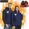 thumbnail image 2 of Womens Winter Coats Puffer Jacket Womens USB Intelligent Constant Temperature Heated Windproof Plus Size Coat For Men And Women Winter 21 Heated Jacket Coat, 2 of 6