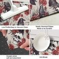 thumbnail image 3 of Beige Skull Crow Flower Pattern Kitchen Rug Mat,Kitchen Runner Rugs Non Skid Washable,Decorative Kitchen Floor Mats for Kitchen,Sink,Laundry,17"X47", 3 of 5