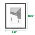 thumbnail image 3 of Better Homes & Gardens Black Metal Tabletop Picture Frame, 8 x 10 Matted to 5 x 7, Non-Glare, 3 of 9