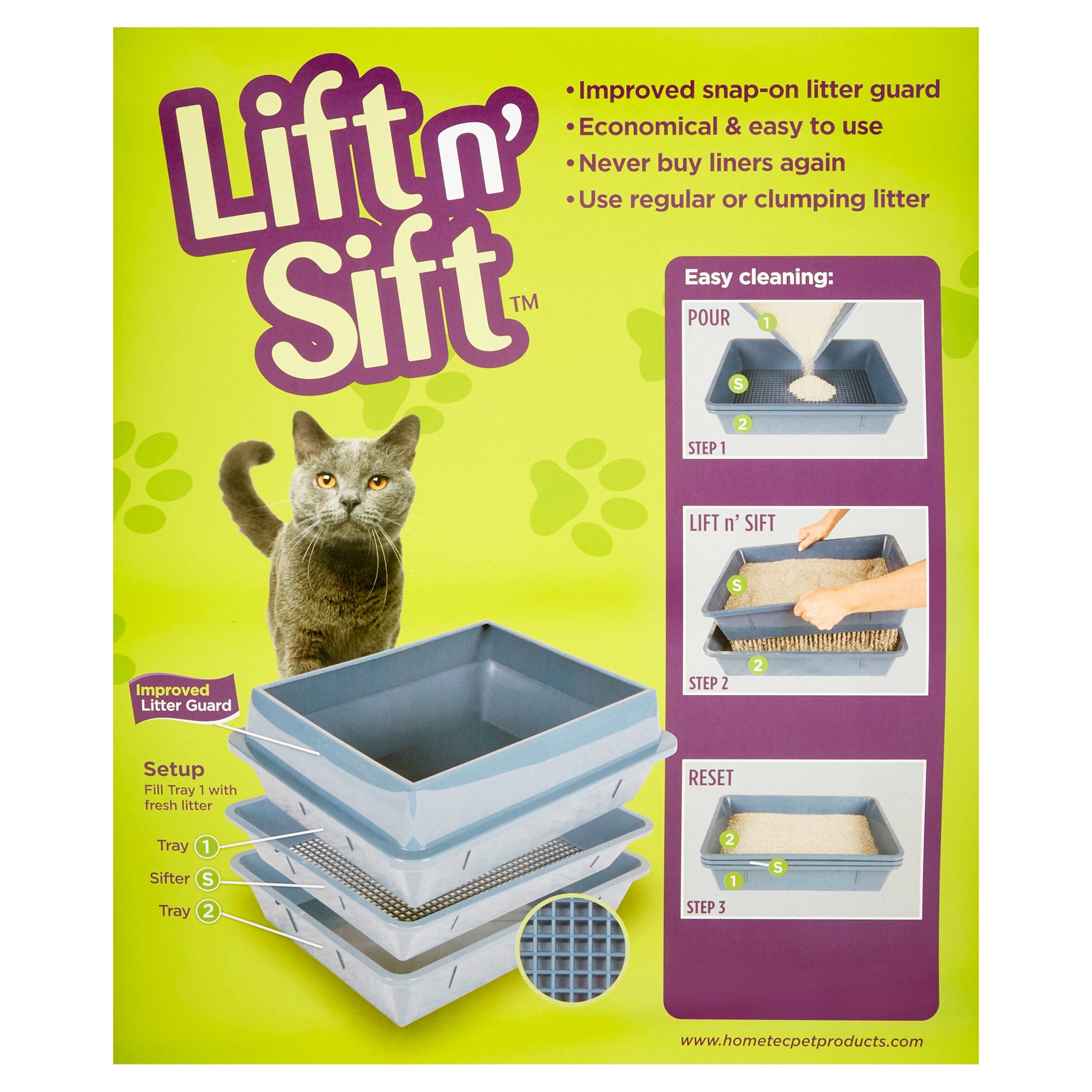 sift away cat litter box