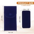 thumbnail image 2 of Funda de Reloj de Terciopelo Uxcell, Estuche de Viaje para Reloj Portátil, Bolsa de Almacenamiento Suave para Reloj con Almohadilla Interior de Botón a Presión para Regalo de Hombres y Mujeres, Azul, 2 of 6