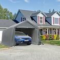 thumbnail image 2 of Outsunny 12' x 20' Heavy Duty Caport Canopy Tent and Drainage Holes Grey, 2 of 9