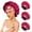 Red, variant on 3 PCS Satin Sleep Caps For Women Soft Band Hair Caps Hair Bonnet For Sleeping, Pink, Purple and Bronze