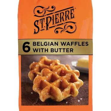 St Pierre Butter Brioche Waffles 6 Packs Belgian Waffles 10.6 oz with Flour Milk and Egg