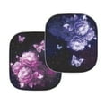 thumbnail image 2 of Yuyamidu Butterfly Car Sunshade 2 Pack Automobile Sunshades Windshield for SUV Truck Van Rose Sun Visor for Car Windshield Keep Vehicle Cool, Universal Fit, 2 of 5