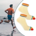 thumbnail image 5 of 4 Pairs Full Finger Toe Socks Men Women Non Slip Sticky Five Toe Socks for Sport Exercise Daily Fit Mutlicolor Yellow, 5 of 7