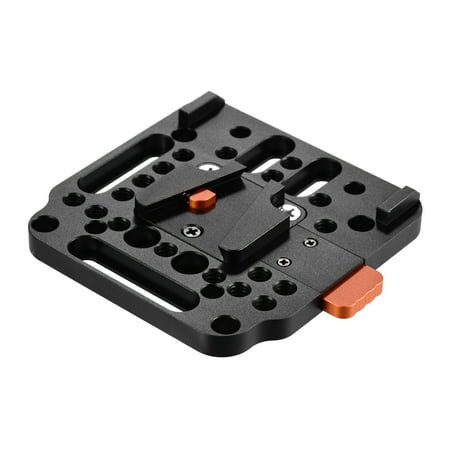

Walmeck V-Lock Quick Release Plate Aluminum Alloy 1/4 Inch M4 Countersink 1/4 Inch Thread for V-Mount Battery