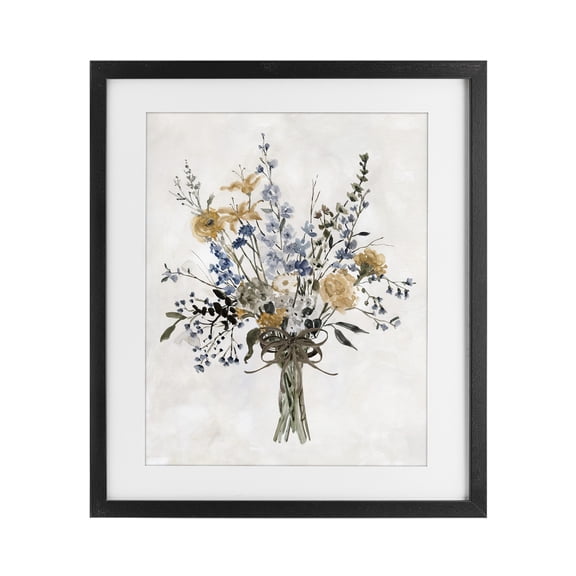 Stupell Industries Traditional Delicate Botanicals Bushel Black Framed Print Under Glass, 13 x 16, by Carol Robinson