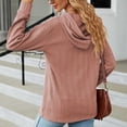 thumbnail image 2 of VANLOFE Long Sleeve Warm Color Solid Women's Sweater for Winter All-match Winter Pullover Hoodie for Women Daily Pullover Hoodie Clean Without Printing Sweater L Pink, 2 of 8
