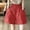 Red, variant on IUYRTFE Women's High Waist Loose Fit Summer Shorts with Pockets Elastic Waist Casual Straight Leg Bottoms