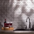 thumbnail image 5 of FASÄDE Rings Decorative Vinyl Backsplash Panel in Argent Silver (6X6 Inch Sample), 5 of 5