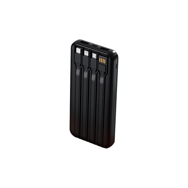 Methold Banco de energía portátil de 5 W con carga súper rápida y cuatro cables de carga rápida. Cargador portátil. Baterías de general negro 20000 mAh