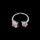 thumbnail image 5 of Jumpingount Anillo de apertura para mujer, anillos de circón, decoraciones de mano ajustables, novia, chicas, joyería chapada, regalo de citas, joyería Ropa, zapatos y accesorios Miscelánea Rosado Jumpingount AP014481-03, 5 of 6