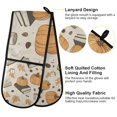 thumbnail image 2 of Yayeee Double Oven Mitt Kitchen Heat Resistant Baking 35" x7" Quilted Glove, Beige Fall Books, 2 of 6
