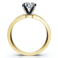 thumbnail image 3 of Pompeii Certified 2ct Round Solitaire Lab Grown Diamond Engagement Ring 14K Yellow Gold, 3 of 4