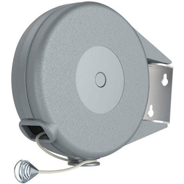 Tendedero Retráctil de Pared, Extensible para Interior y Exterior, Jardín, Patio, Lavandería o Lavadero (15m Gris)