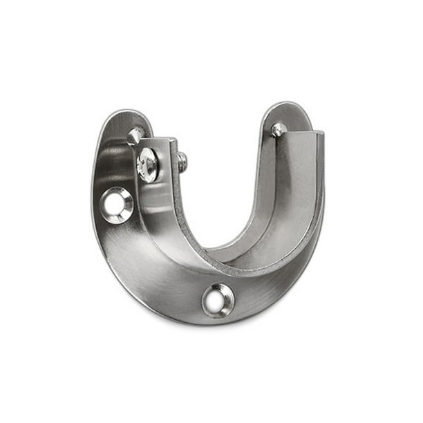 wrea Stainless Steel Closet Pole Sockets Flange Rod Holder 3 Holes