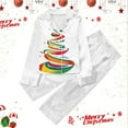 thumbnail image 2 of WEAIXIMIUNG Children's Christmas Print Long Sleeve Trousers Cardigan Children's Pyjamas Two Sets 7-8 Years, 2 of 4