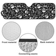 thumbnail image 7 of POLERO White Skull Floral Windshield Sun Shade for Car Off-road Vehicle, Funny Driving Front Window Sun Visor Blocks UV Rays Sunshade, 7 of 7