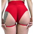 thumbnail image 4 of Sherrylily Women High Waist Yoga Shorts with Garters Booty Cheeky Pants Gym Butt Lifting Sports Leggings, 4 of 5