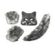thumbnail image 4 of Conjunto de disfraz de cosplay, ropa ligera de Halloween para fiestas temáticas, regalo para festivales gris, 4 of 9