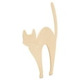 thumbnail image 2 of Spooky Cat Wooden Cutout 12 x 8 Inches, 1 Unfinished Birch Wood Animal Cutout for Halloween Decor and DIY Crafts, by Woodpeckers, 2 of 7