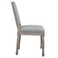 thumbnail image 4 of Industrial Country Cottage Farm Beach House Dining Kitchen Room Side Chair, Set of Two, Fabric Wood, Light Grey Gray, 4 of 6