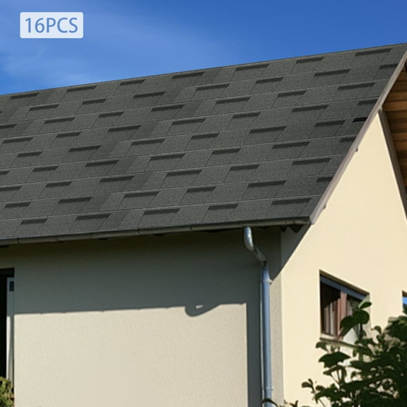 16Pcs Asphalt Roof Shingles, Roofing Shingles, Asphalt Shingles Roof Tiles  For Roof Tiles Of Villas, Row Houses, Light Steel Roofs, Flat Roofs