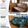 thumbnail image 3 of CHAQLIN Blue Flower, RV Couch Covers Washable RV Dinette Cushion Covers Suitable for Camper Fit for Jackknife Sleeper Sofas Sofa Bed, 3 of 7