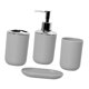 thumbnail image 3 of Juego de accesorios de baño Jabonera decorativa para encimera de tocador de baño gris, 3 of 9