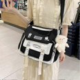 thumbnail image 2 of Aesthetic Messenger Bag With Stuffed Pendant And Pins Kawaii Crossbody Bag For Women Girls School Messenger Bag, 2 of 5