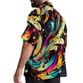 thumbnail image 3 of Note Men's Casual Printed Button Down Short Sleeve Beach Shirts, 3 of 6