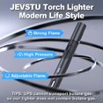 thumbnail image 2 of GHSDFBB Torch Lighter, Butane Lighter with Fuel Level Window for Candle, Adjustable Fire Jet Torch Windproof Lighter Long for Grill Cooking Survival, Mini Men Gifts, Black (Lighter Fluid not Inc, 2 of 7