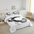 thumbnail image 3 of Erosebridal Ensemble de Literie Blanc Gris Grand, Couette en Duvet Aquarelle Abstraite, Réversible 3 Pcs, 3 of 8