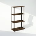 thumbnail image 3 of Furinno Turn-N-Tube 4-Tier Multipurpose Shelf Display Rack, Shelving Unit, Bookcase, Walnut/Brown, 3 of 6