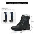 thumbnail image 4 of STQ Women's Combat Boots Lace up Ankle Booties Black US 8, 4 of 7