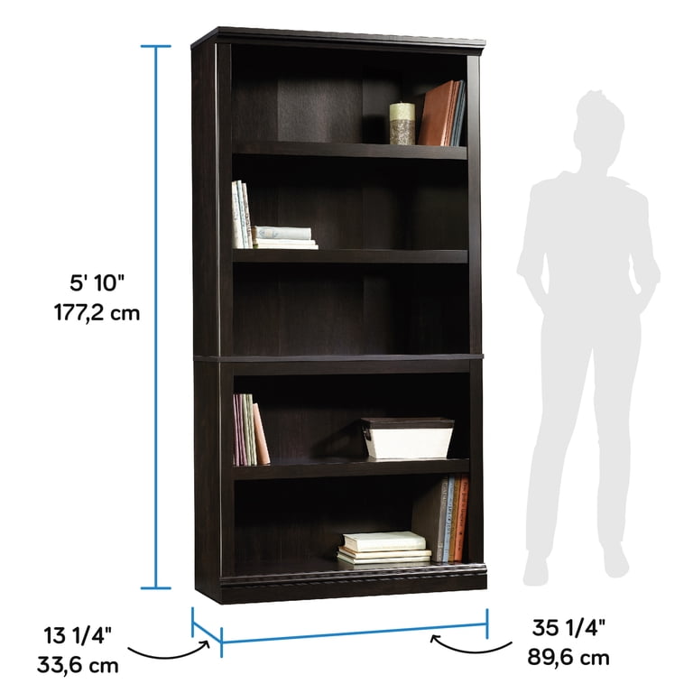 Sauder 【アメリカ老舗家具メーカー】木製マガジンラック付きキャビネット Sauder Select Furniture - 5-Shelf Bookcase with Adjustable Shelves